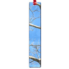 Leafless Tree Branches Against Blue Sky Large Book Marks