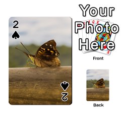 Butterfly Against Blur Background At Iguazu Park Playing Cards 54 Designs  by dflcprints