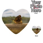 Butterfly against Blur Background at Iguazu Park Multi-purpose Cards (Heart)  Front 31