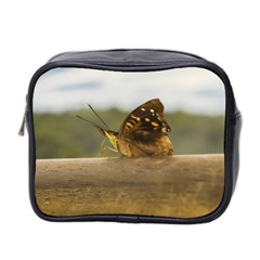 Butterfly Against Blur Background At Iguazu Park Mini Toiletries Bag 2-side by dflcprints