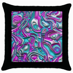 Art Deco Candy Throw Pillow Cases (Black)