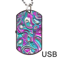 Art Deco Candy Dog Tag USB Flash (Two Sides) 