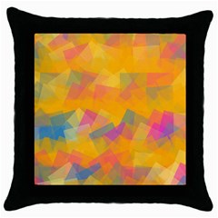 Fading Squares Throw Pillow Case (black) by LalyLauraFLM