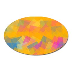 Fading Squares Magnet (oval) by LalyLauraFLM