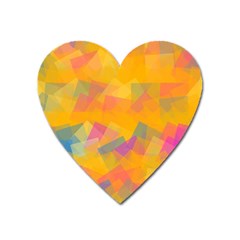 Fading Squares Magnet (heart) by LalyLauraFLM