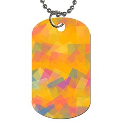 Fading Squares Dog Tag (one Side) by LalyLauraFLM