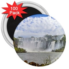 Waterfalls Landscape At Iguazu Park 3  Magnets (100 Pack) by dflcprints