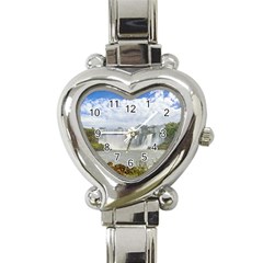 Waterfalls Landscape At Iguazu Park Heart Italian Charm Watch by dflcprints