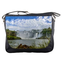 Waterfalls Landscape At Iguazu Park Messenger Bags by dflcprints