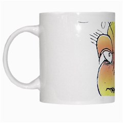 Angry Monster Portrait Drawing White Mugs by dflcprints