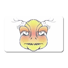 Angry Monster Portrait Drawing Magnet (rectangular) by dflcprints