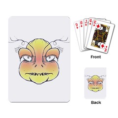 Angry Monster Portrait Drawing Playing Card by dflcprints