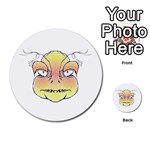 Angry Monster Portrait Drawing Multi-purpose Cards (Round)  Front 4