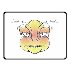 Angry Monster Portrait Drawing Double Sided Fleece Blanket (small)  by dflcprints