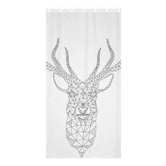 Modern Geometric Christmas Deer Illustration Shower Curtain 36  X 72  (stall)  by Dushan