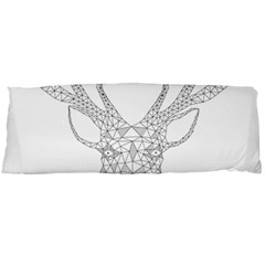 Modern Geometric Christmas Deer Illustration Body Pillow Cases (dakimakura)  by Dushan