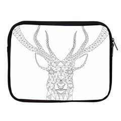 Modern Geometric Christmas Deer Illustration Apple Ipad 2/3/4 Zipper Cases by Dushan