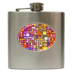 Circles City Hip Flask (6 Oz) by KirstenStar