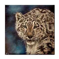 Snow Leopard Tile Coasters