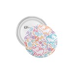 Cute pastel tones elephant pattern 1.75  Buttons Front