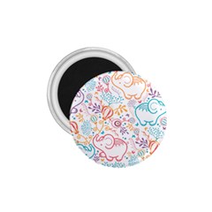 Cute pastel tones elephant pattern 1.75  Magnets