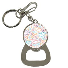 Cute pastel tones elephant pattern Bottle Opener Key Chains