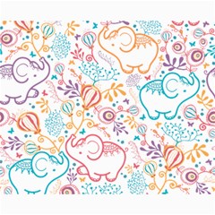 Cute Pastel Tones Elephant Pattern Collage 8  X 10 