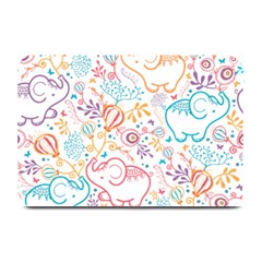 Cute pastel tones elephant pattern Plate Mats