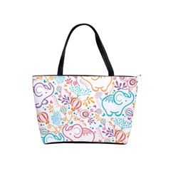 Cute pastel tones elephant pattern Shoulder Handbags