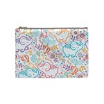 Cute pastel tones elephant pattern Cosmetic Bag (Medium)  Front