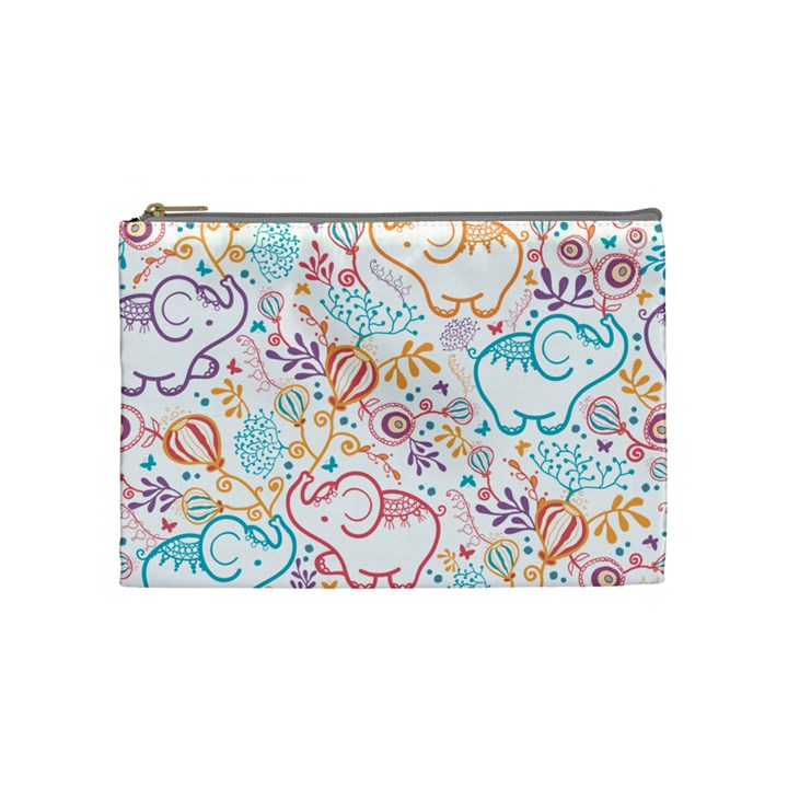 Cute pastel tones elephant pattern Cosmetic Bag (Medium) 