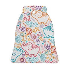 Cute pastel tones elephant pattern Ornament (Bell) 