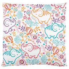 Cute pastel tones elephant pattern Large Cushion Cases (One Side) 