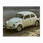 Classic Beetle Car Parked On Street Small Glasses Cloth (2-Side) Back