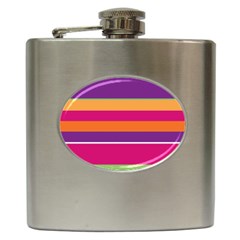 Jagged Stripes Hip Flask (6 Oz) by LalyLauraFLM