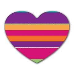 Jagged Stripes Heart Mousepad by LalyLauraFLM