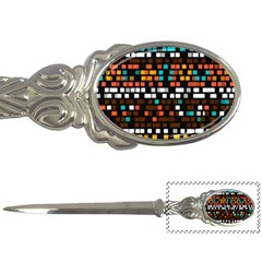 Squares Pattern In Retro Colors Letter Opener