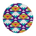 Triangles and other shapes pattern Round Ornament (Two Sides) Front