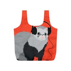 Funny Music Lover Ferret Full Print Recycle Bags (s)  by CreaturesStore