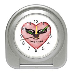 Angry Devil Heart Drawing Print Travel Alarm Clocks by dflcprints