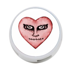 Angry Devil Heart Drawing Print 4-port Usb Hub (one Side) by dflcprints