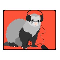 Funny Music Lover Ferret Fleece Blanket (small) by CreaturesStore