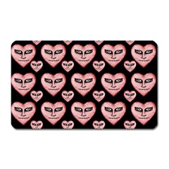 Angry Devil Hearts Seamless Pattern Magnet (rectangular) by dflcprints