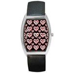 Angry Devil Hearts Seamless Pattern Barrel Metal Watches Front