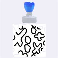 Blue Maths Signs Rubber Round Stamps (large) by maregalos