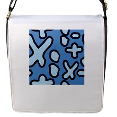 Blue Maths Signs Flap Messenger Bag (s) by maregalos