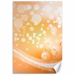 Wonderful Christmas Design With Sparkles And Christmas Balls Canvas 12  X 18   by FantasyWorld7