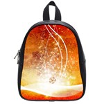 Wonderful Christmas Design With Snowflakes  School Bags (Small)  Front
