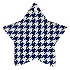 Houndstooth Midnight Ornament (Star) 