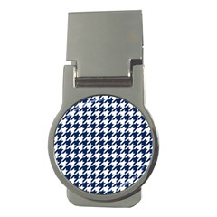 Houndstooth Midnight Money Clips (Round) 